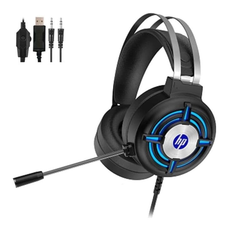Casque filaire de jeu - HP H120 - USB - 2 broches avec contrôle du micro